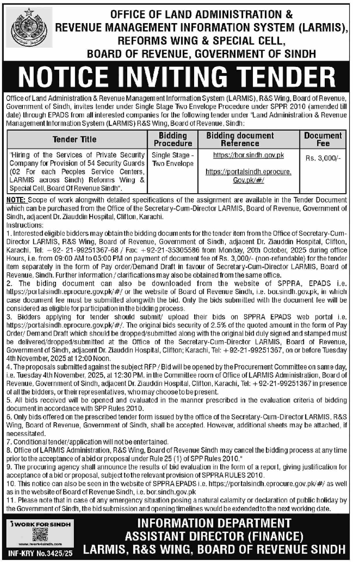 Revenue Management Information System Tender Notice